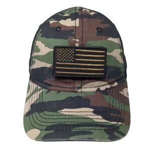 Dri-Duck Baseball Cap Black Camo One Size American Flag Ford Logo Cotton Hat